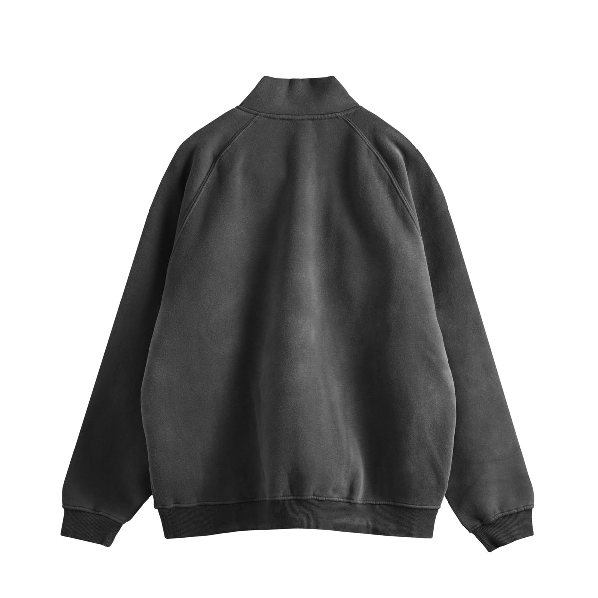 ISOLEX 裏起毛ウォッシュ加工ハーフジップスウェットプルオーバー black image