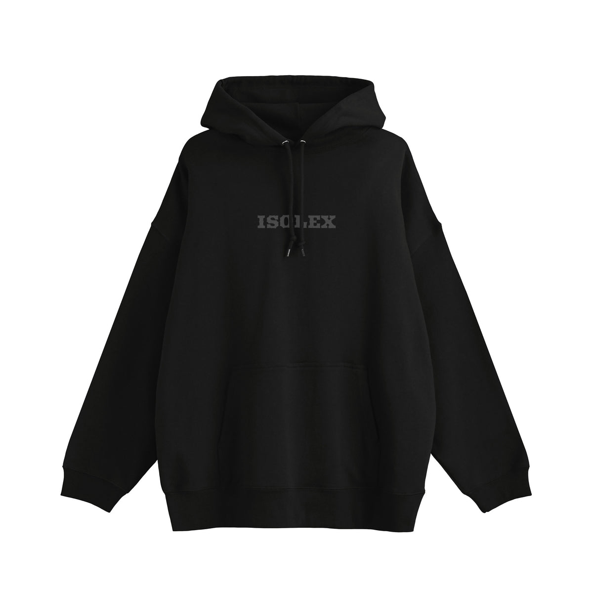 ISOLEX ビッグシルエット裏パイルPOパーカー black image