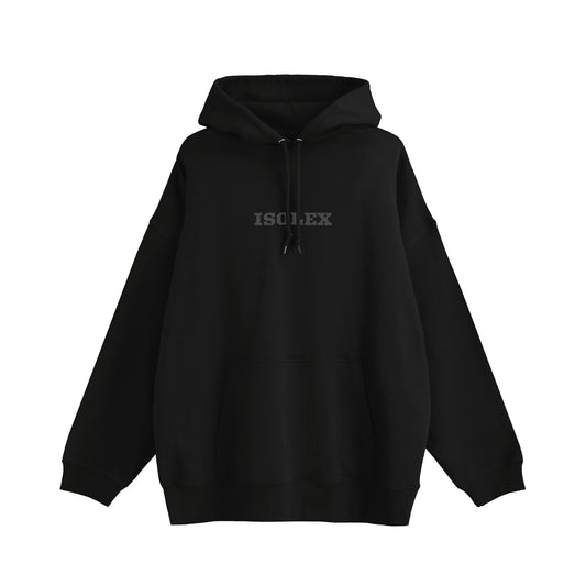 ISOLEX ビッグシルエット裏パイルPOパーカー black image