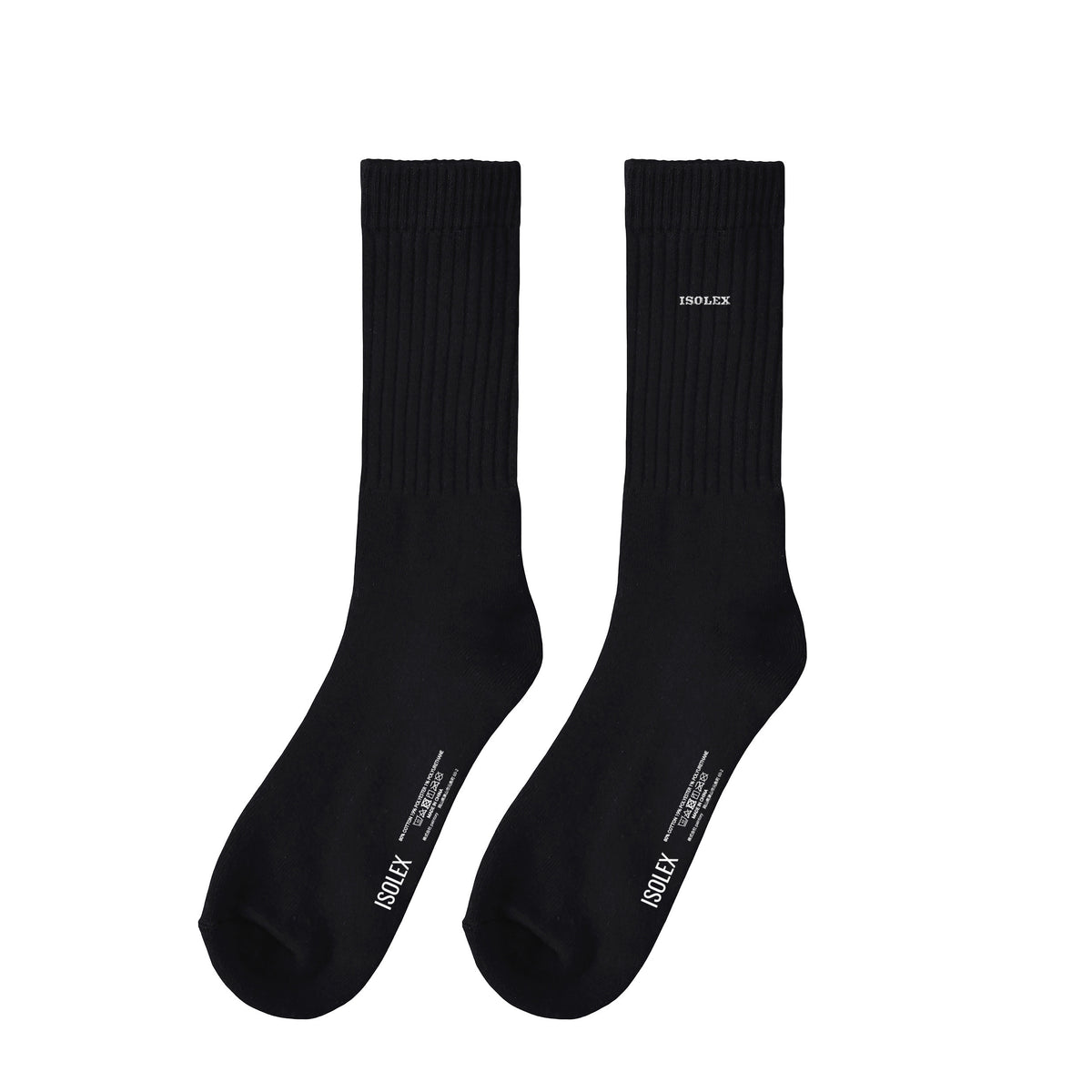 ISOELX クルーソックス black image