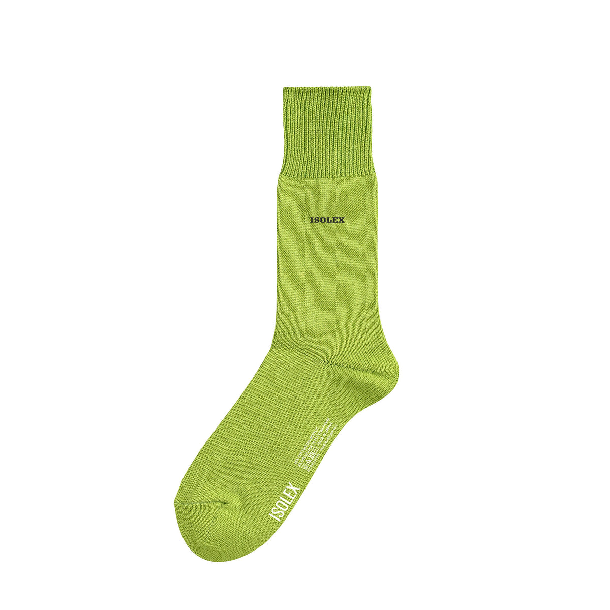 ISOLEX カラークルーソックス lime image