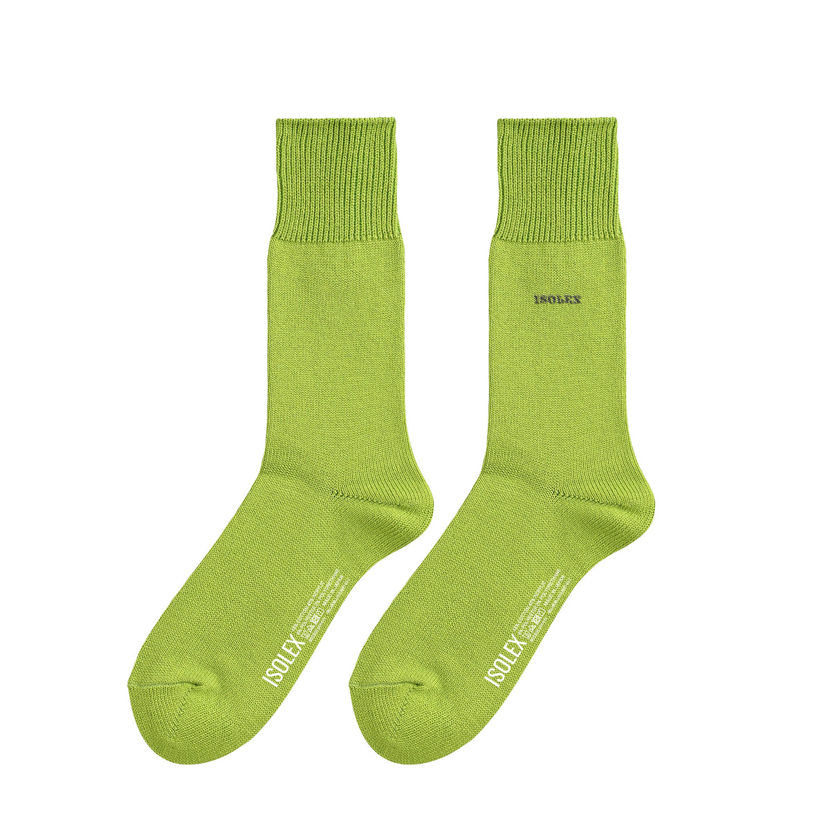 ISOLEX カラークルーソックス lime image