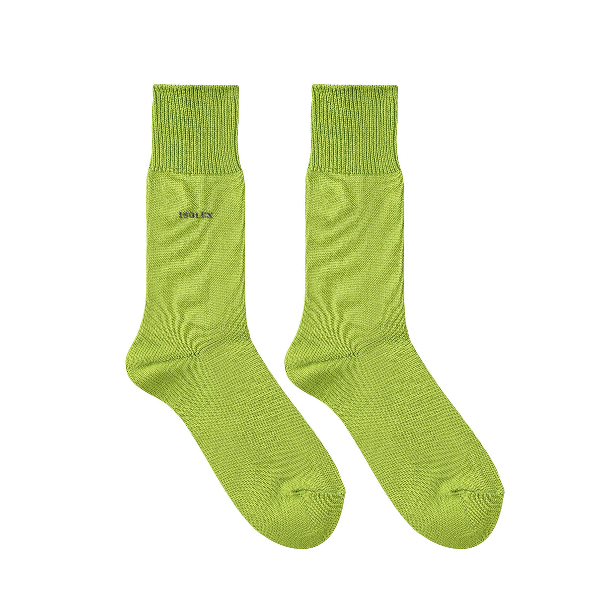 ISOLEX カラークルーソックス lime image