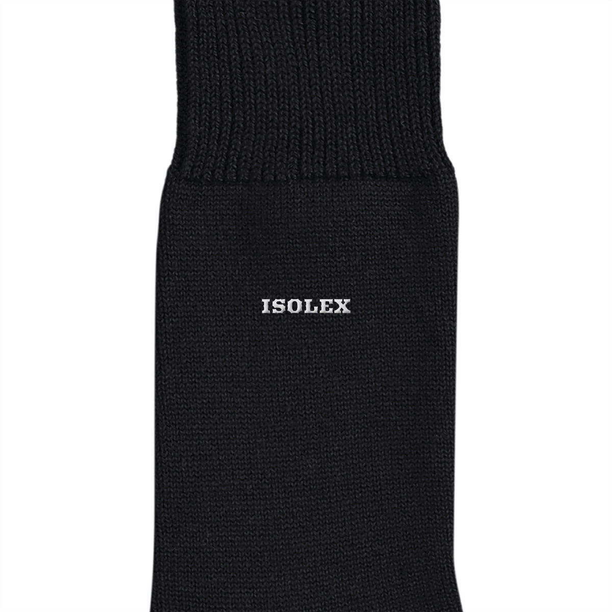 ISOLEX カラークルーソックス black image