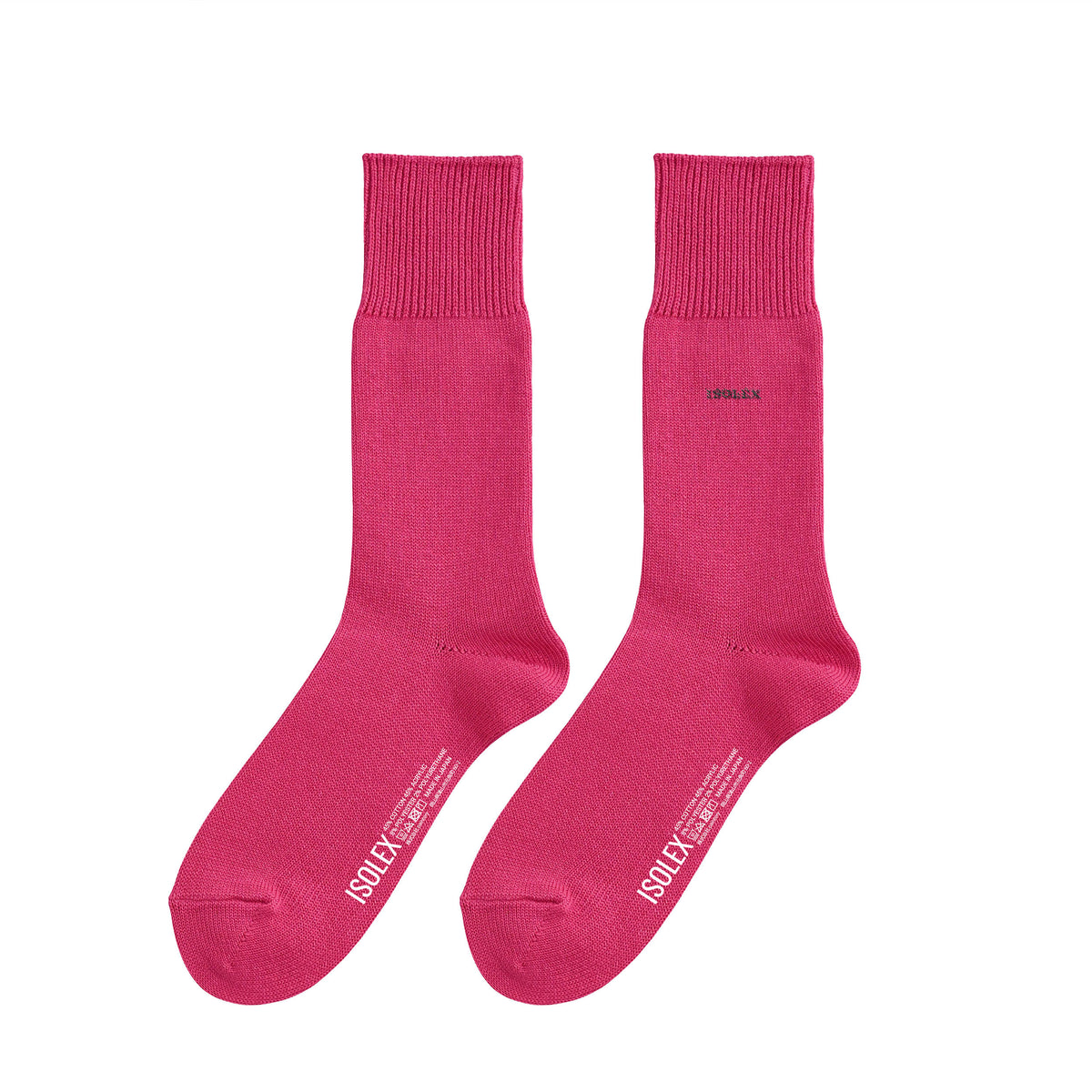 ISOLEX カラークルーソックス hot-pink image
