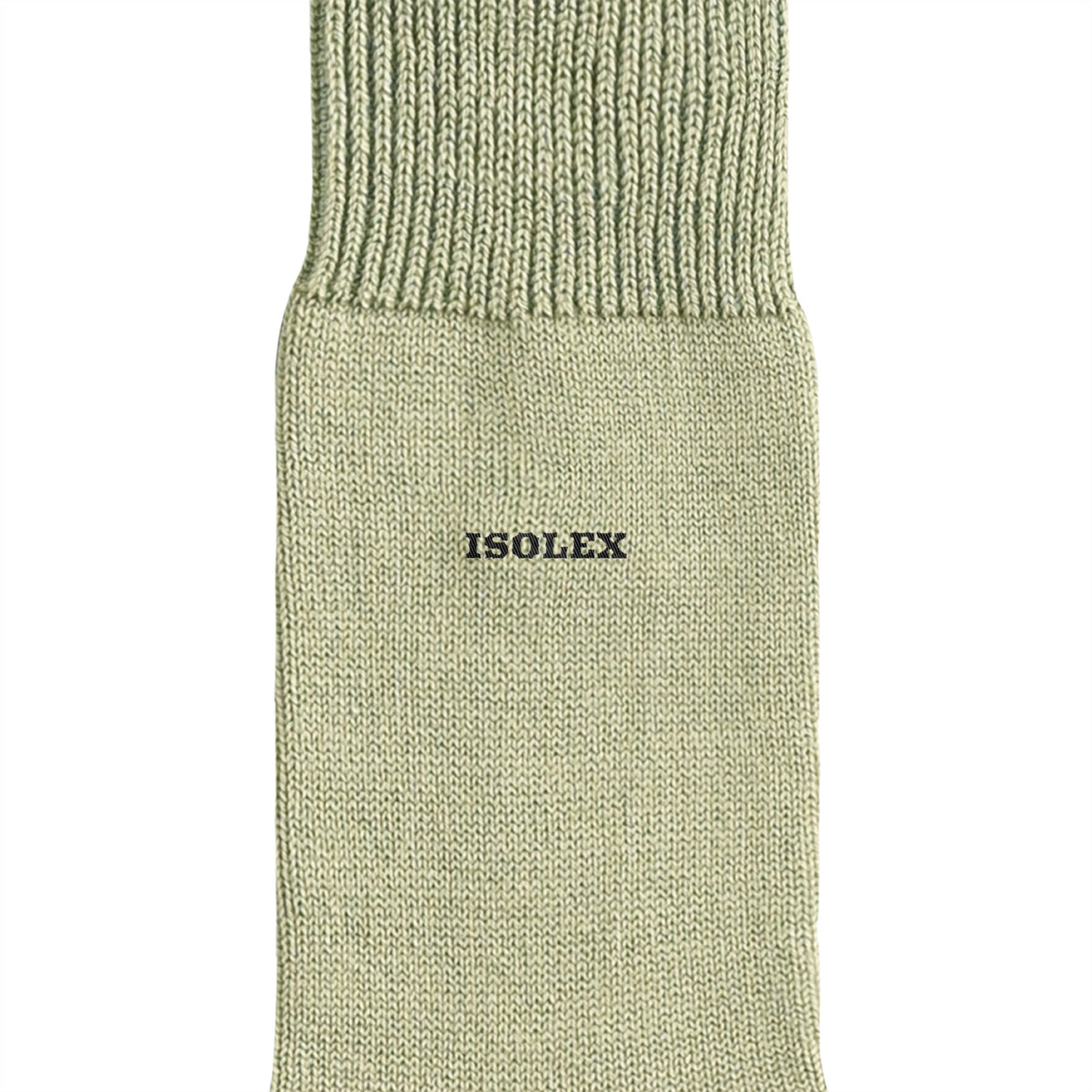 ISOLEX カラークルーソックス khaki image
