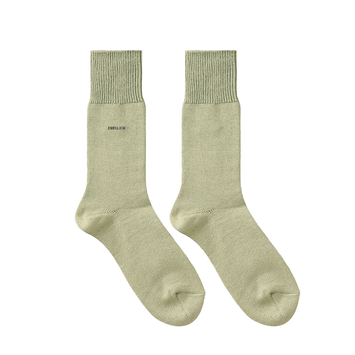 ISOLEX カラークルーソックス khaki image