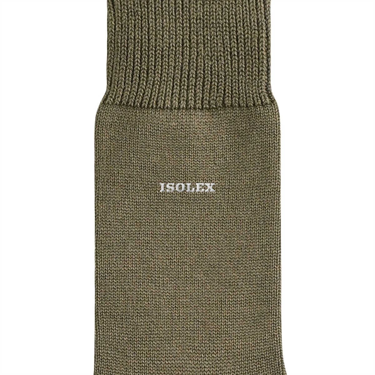 ISOLEX カラークルーソックス olive-drab image