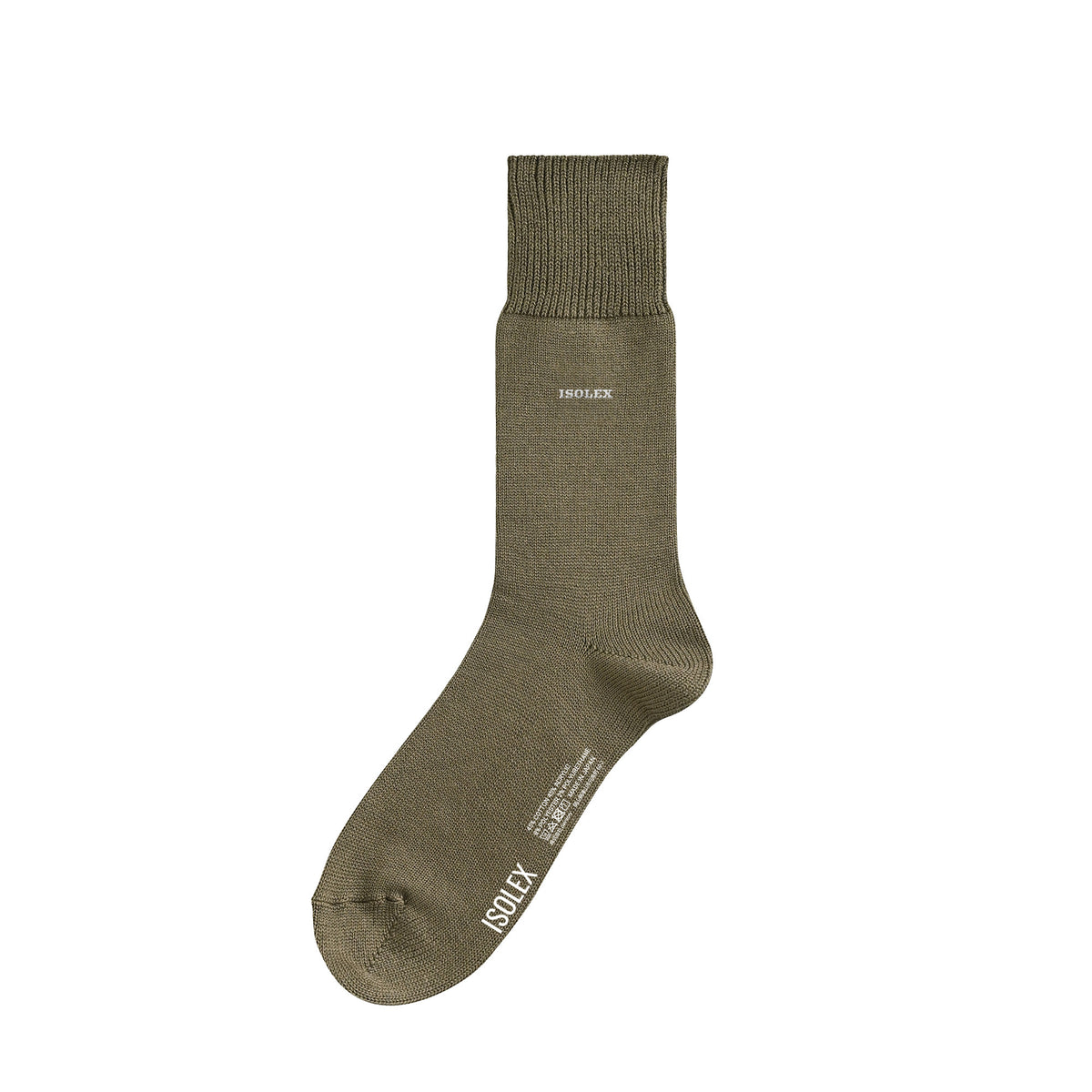 ISOLEX カラークルーソックス olive-drab image