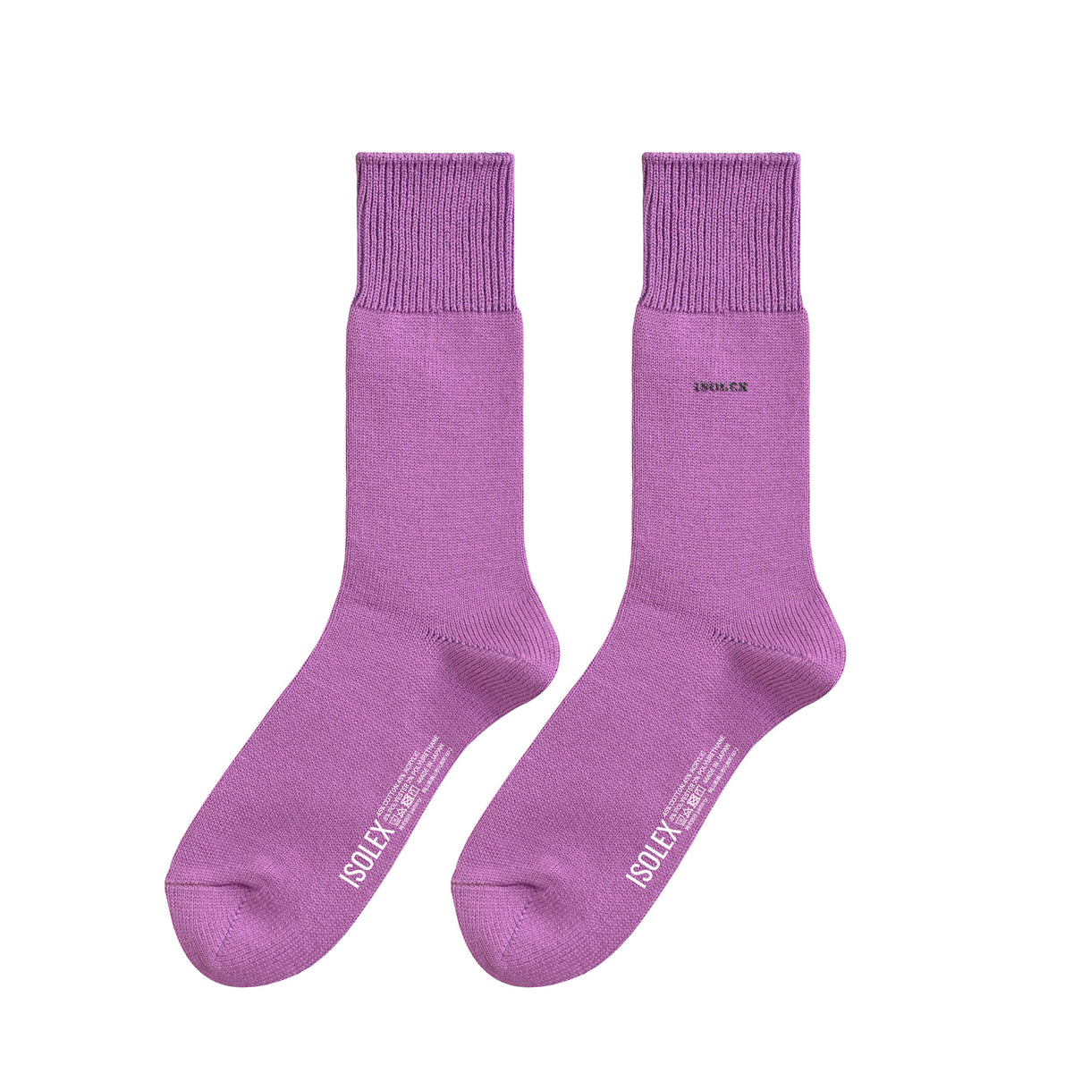ISOLEX カラークルーソックス purple image