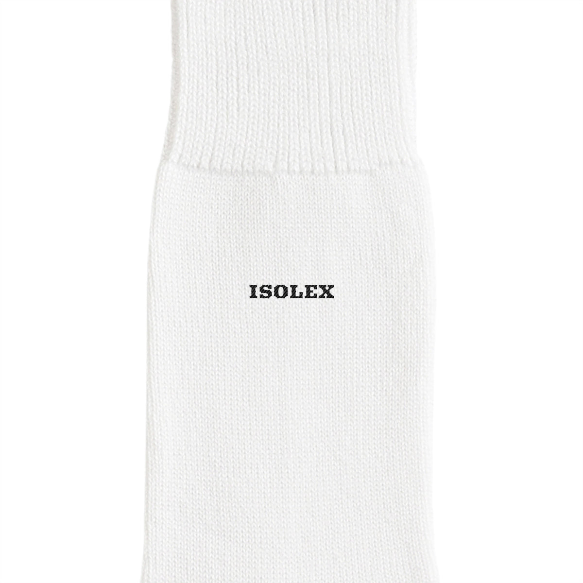 ISOLEX カラークルーソックス white image