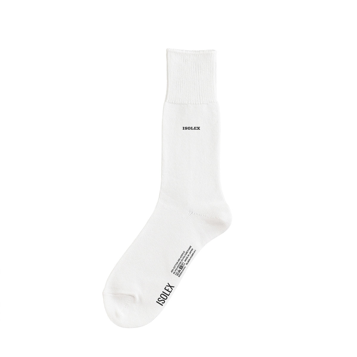 ISOLEX カラークルーソックス white image