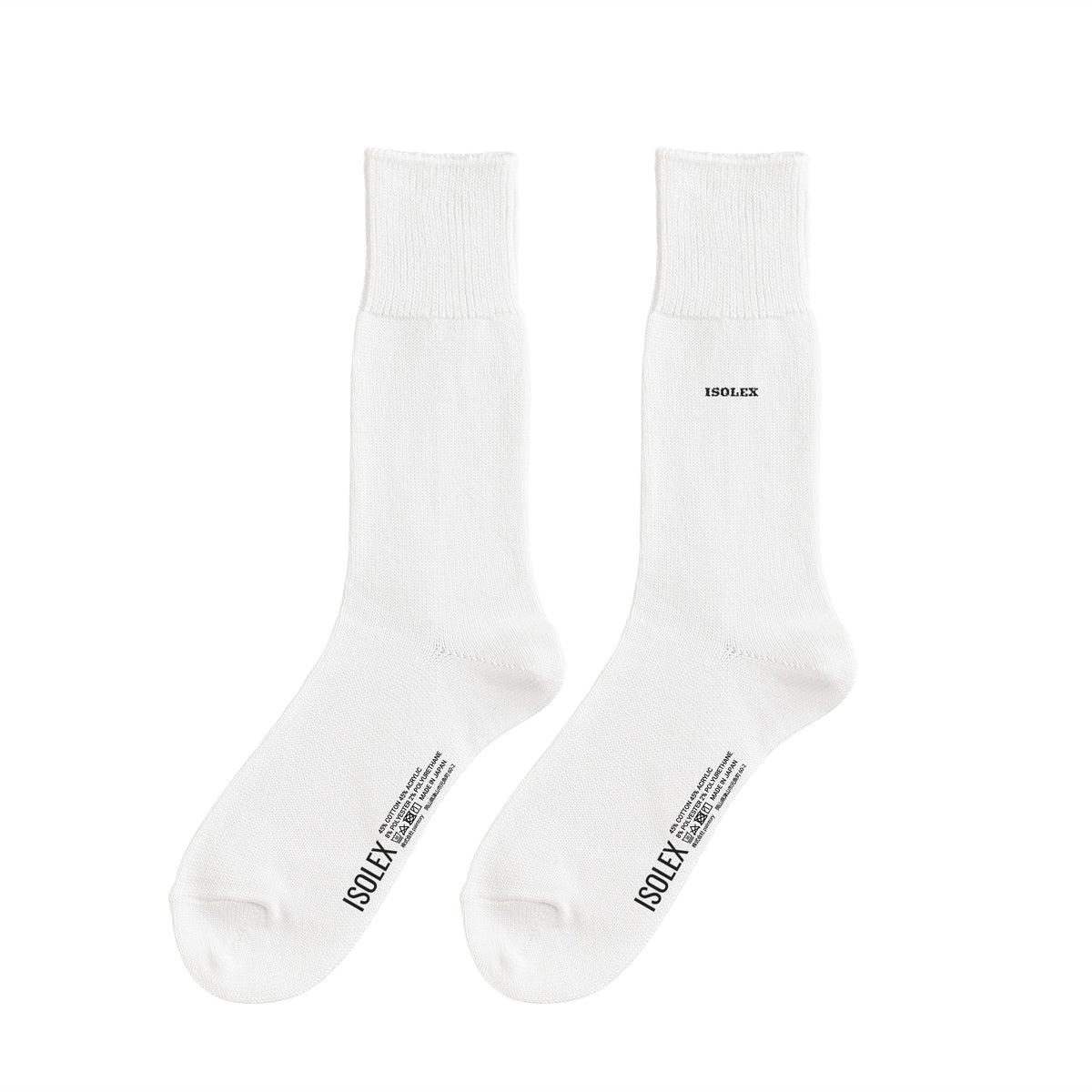 ISOLEX カラークルーソックス white image