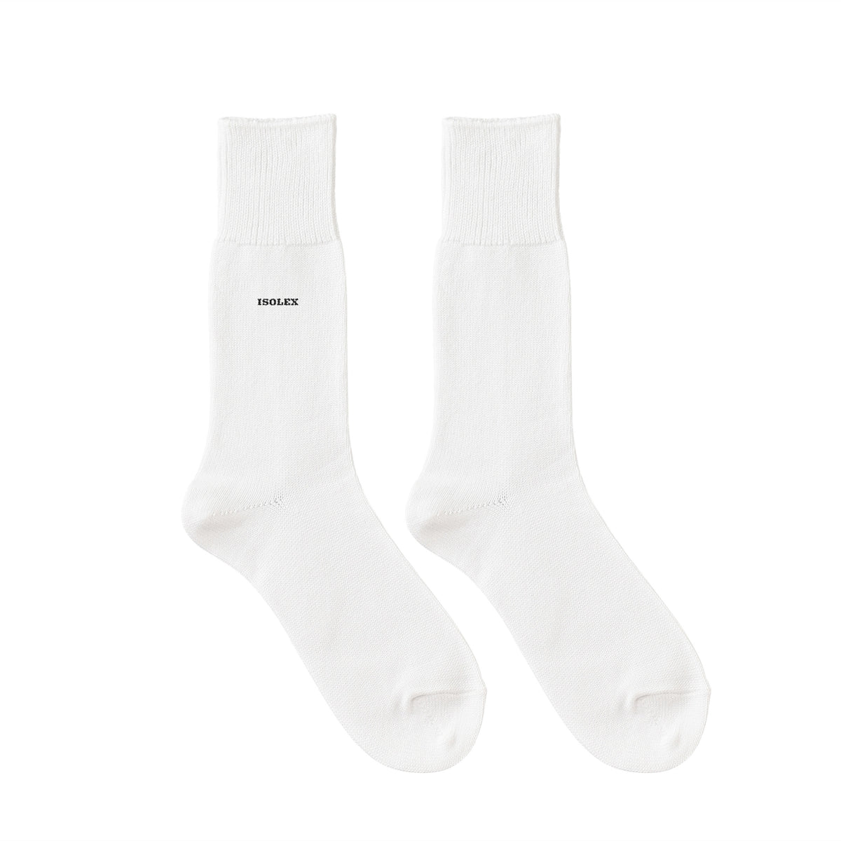 ISOLEX カラークルーソックス white image