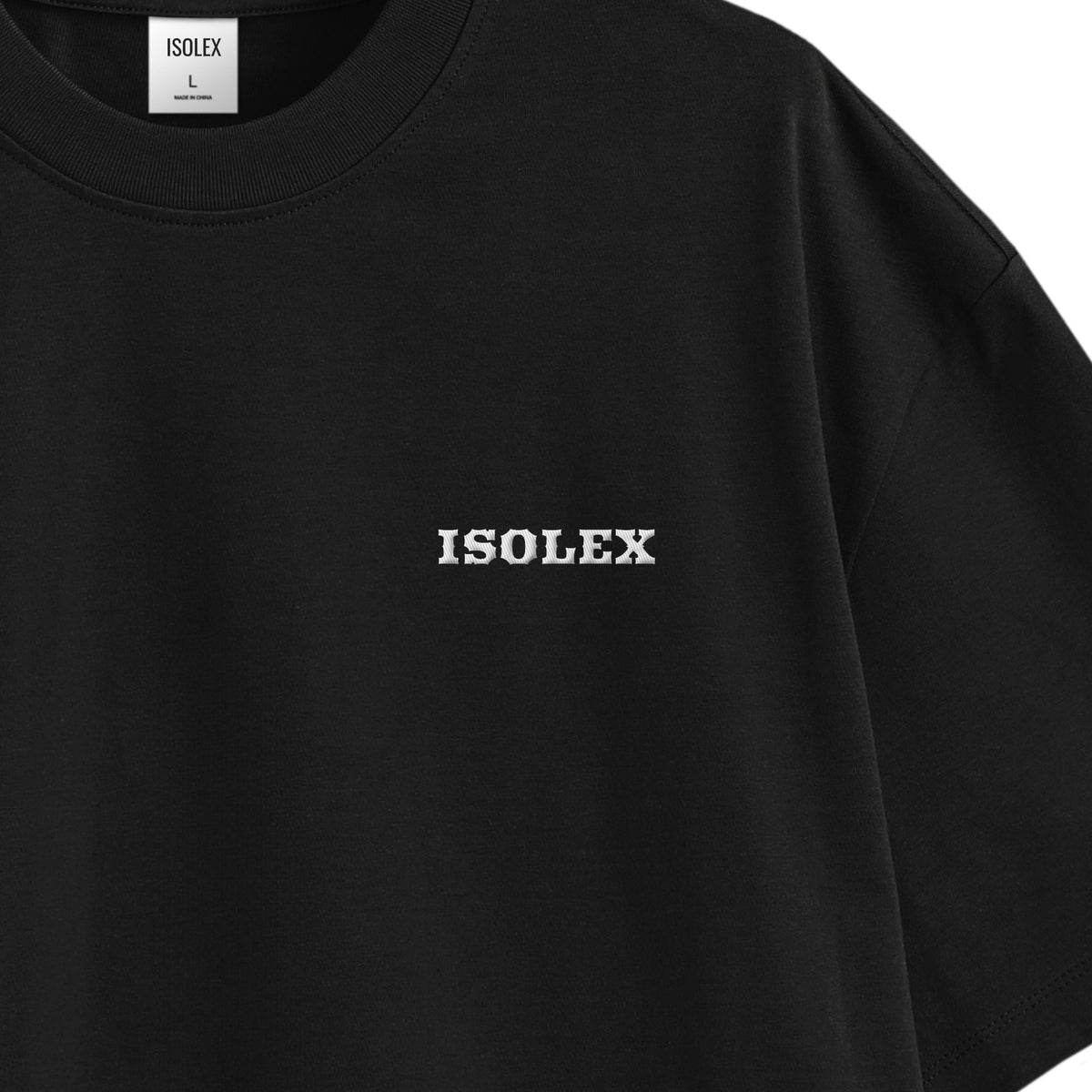 ISOLEX オーバーサイズ コットンTシャツ black image