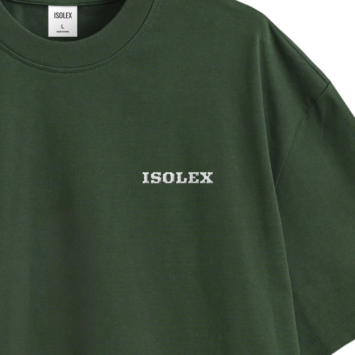 ISOLEX オーバーサイズ コットンTシャツ green image