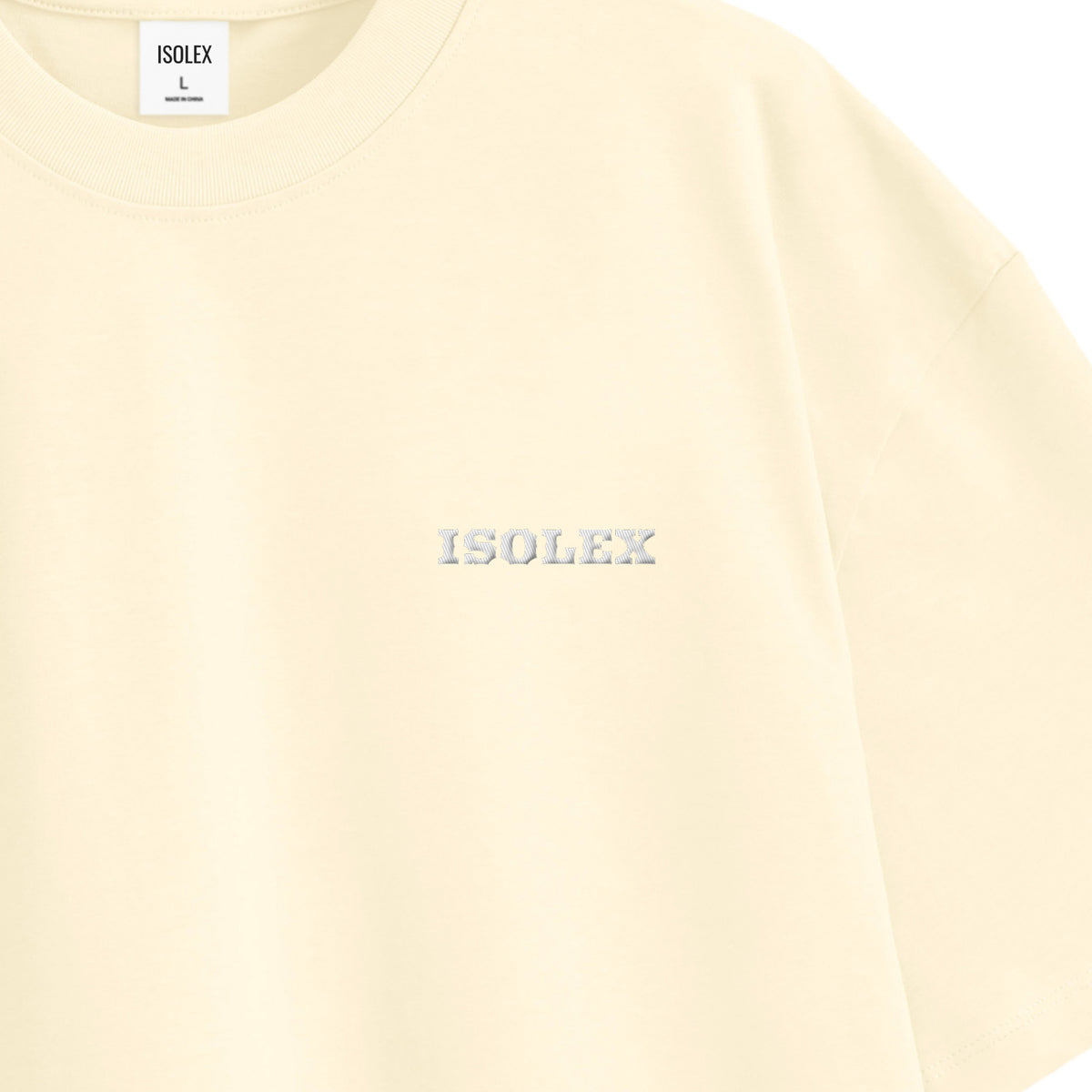 ISOLEX オーバーサイズ コットンTシャツ ivory image