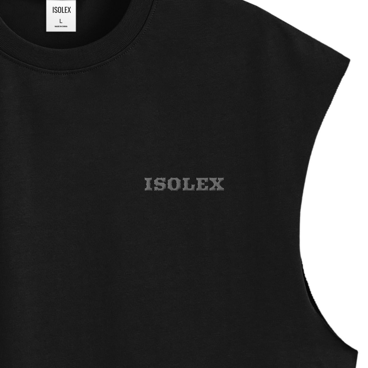 ISOLEX コットン タンクトップ black image