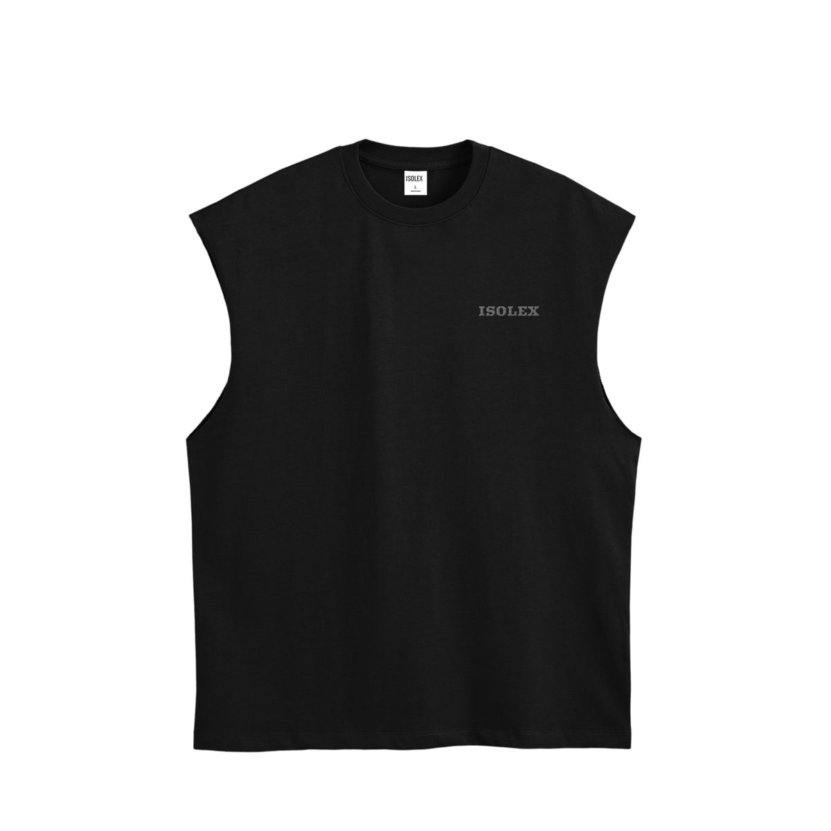ISOLEX コットン タンクトップ black image