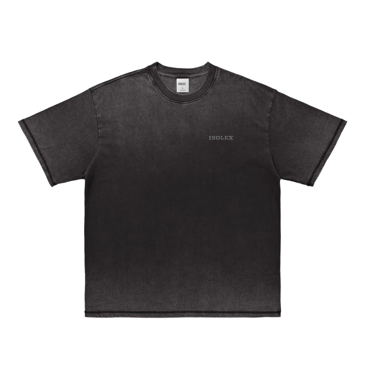 ISOLEX ヴィンテージウォッシュTシャツ black image