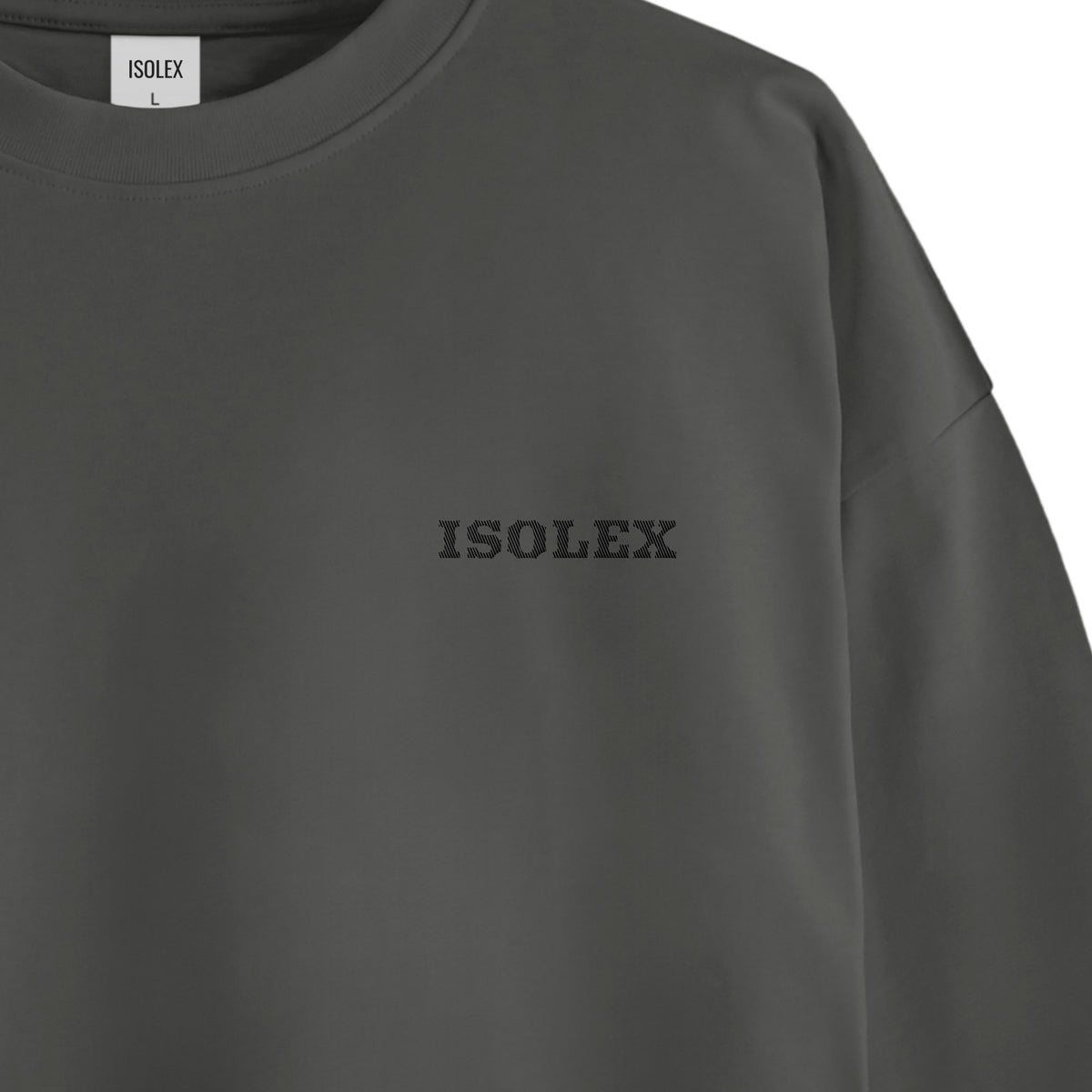 ISOLEX オーバーサイズ コットンロングスリーブTシャツ charcoal image