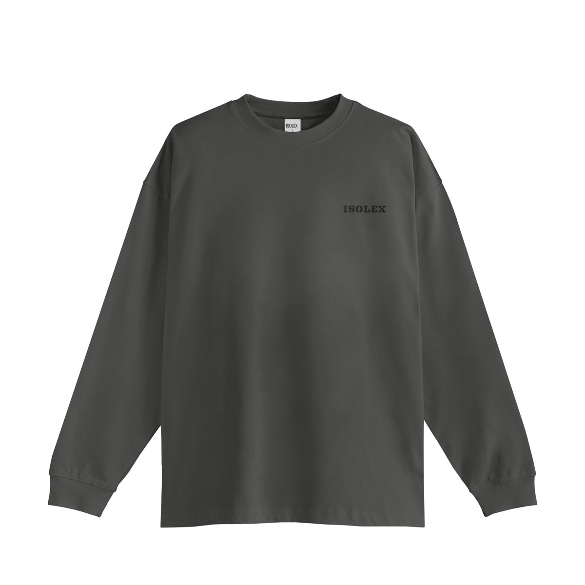 ISOLEX オーバーサイズ コットンロングスリーブTシャツ charcoal image