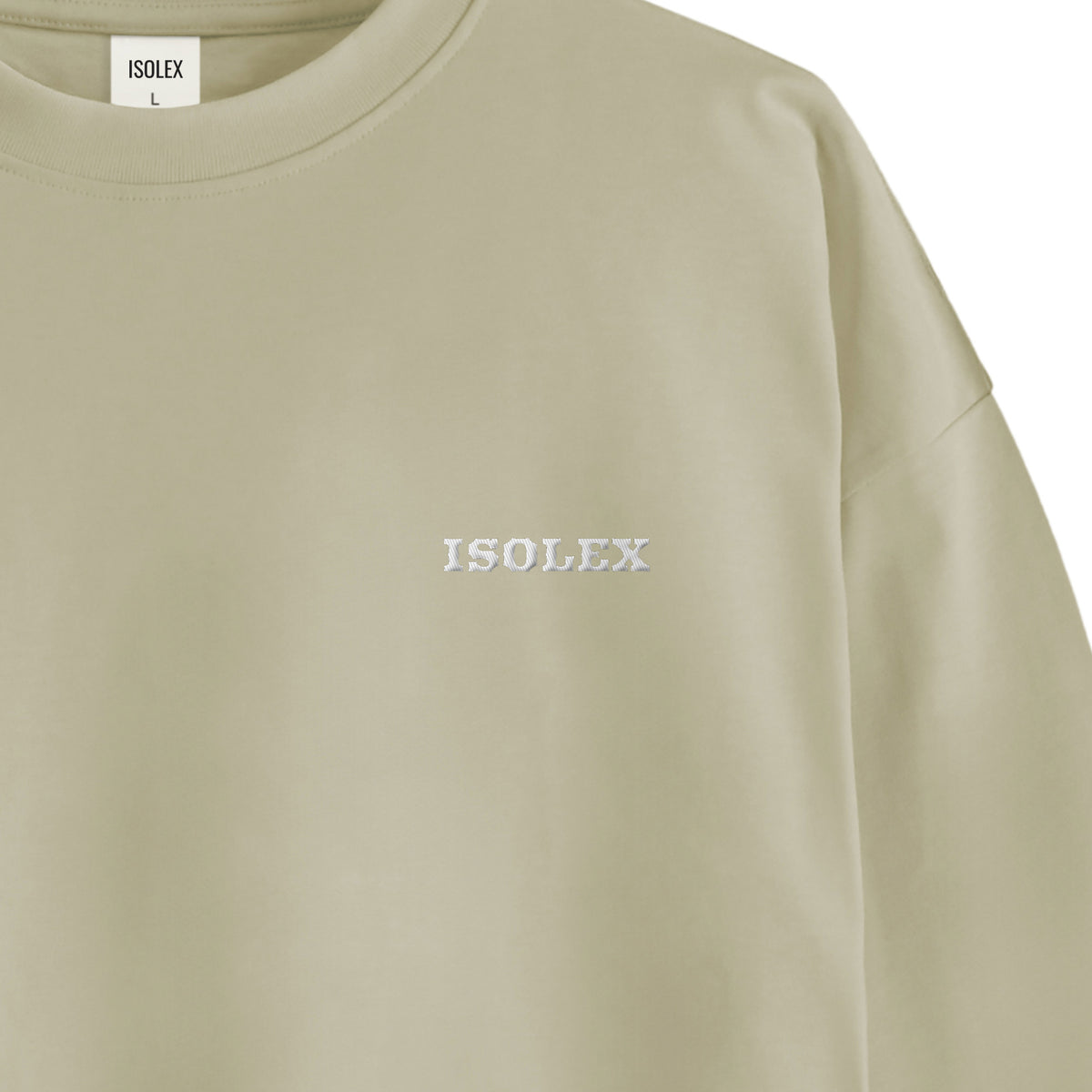 ISOLEX オーバーサイズ コットンロングスリーブTシャツ beige image