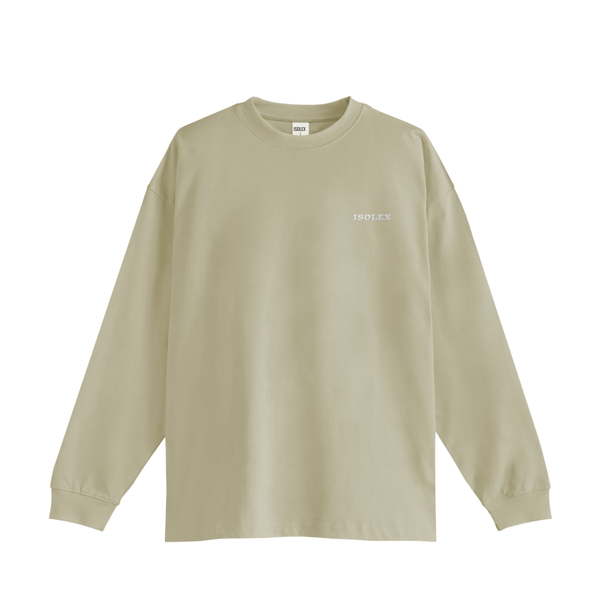 ISOLEX オーバーサイズ コットンロングスリーブTシャツ beige image