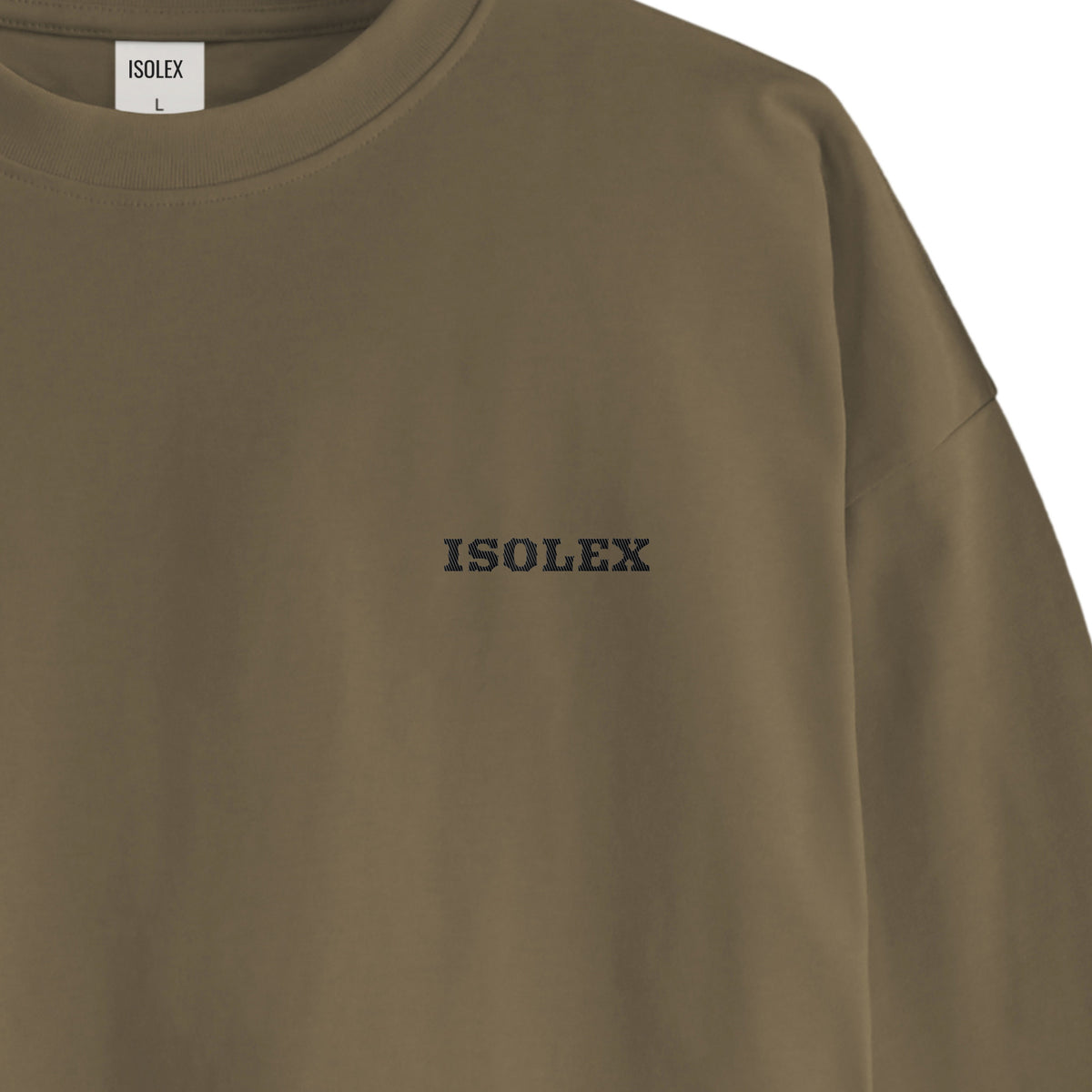 ISOLEX オーバーサイズ コットンロングスリーブTシャツ brown image