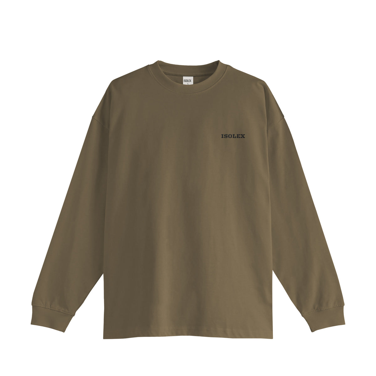 ISOLEX オーバーサイズ コットンロングスリーブTシャツ brown image
