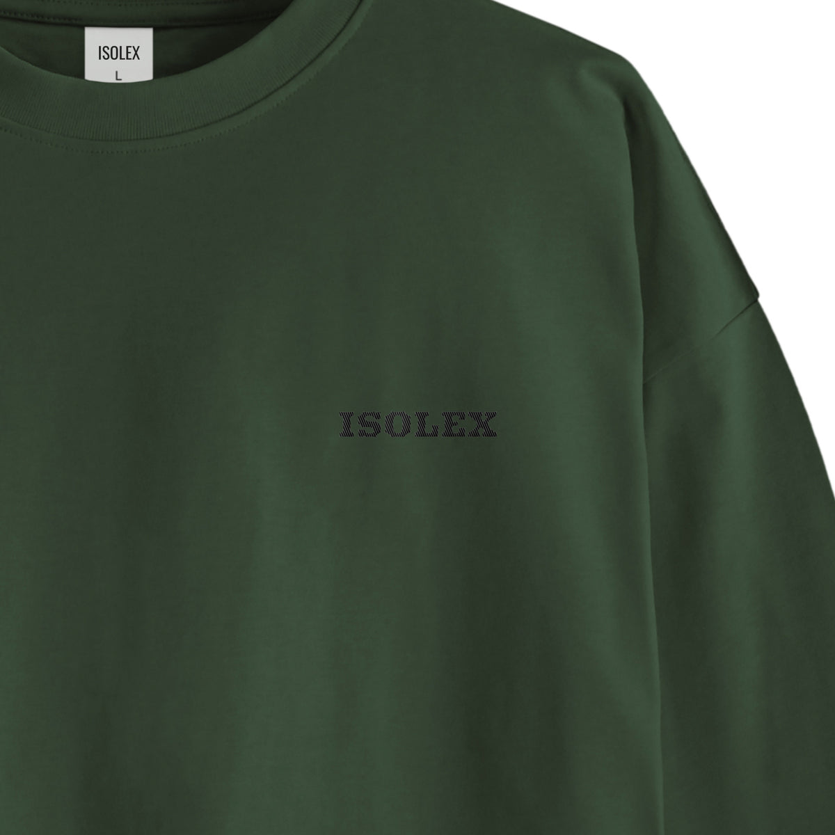 ISOLEX オーバーサイズ コットンロングスリーブTシャツ green image