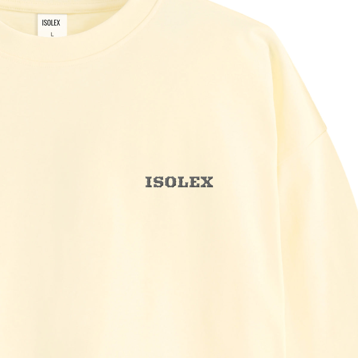 ISOLEX オーバーサイズ コットンロングスリーブTシャツ ivory image