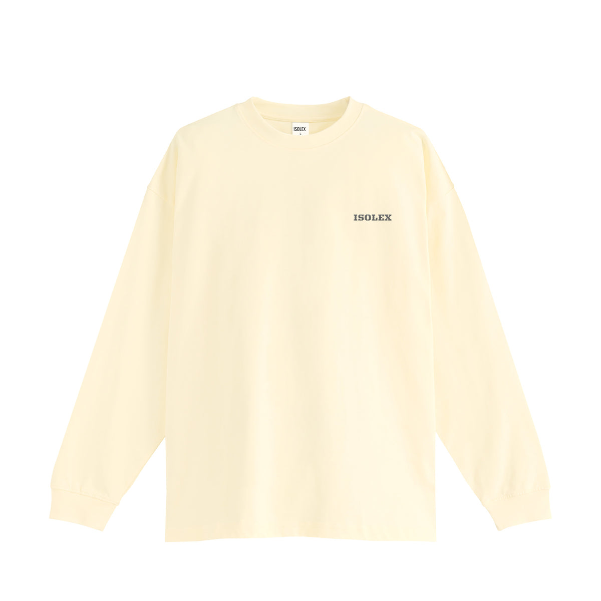 ISOLEX オーバーサイズ コットンロングスリーブTシャツ ivory image