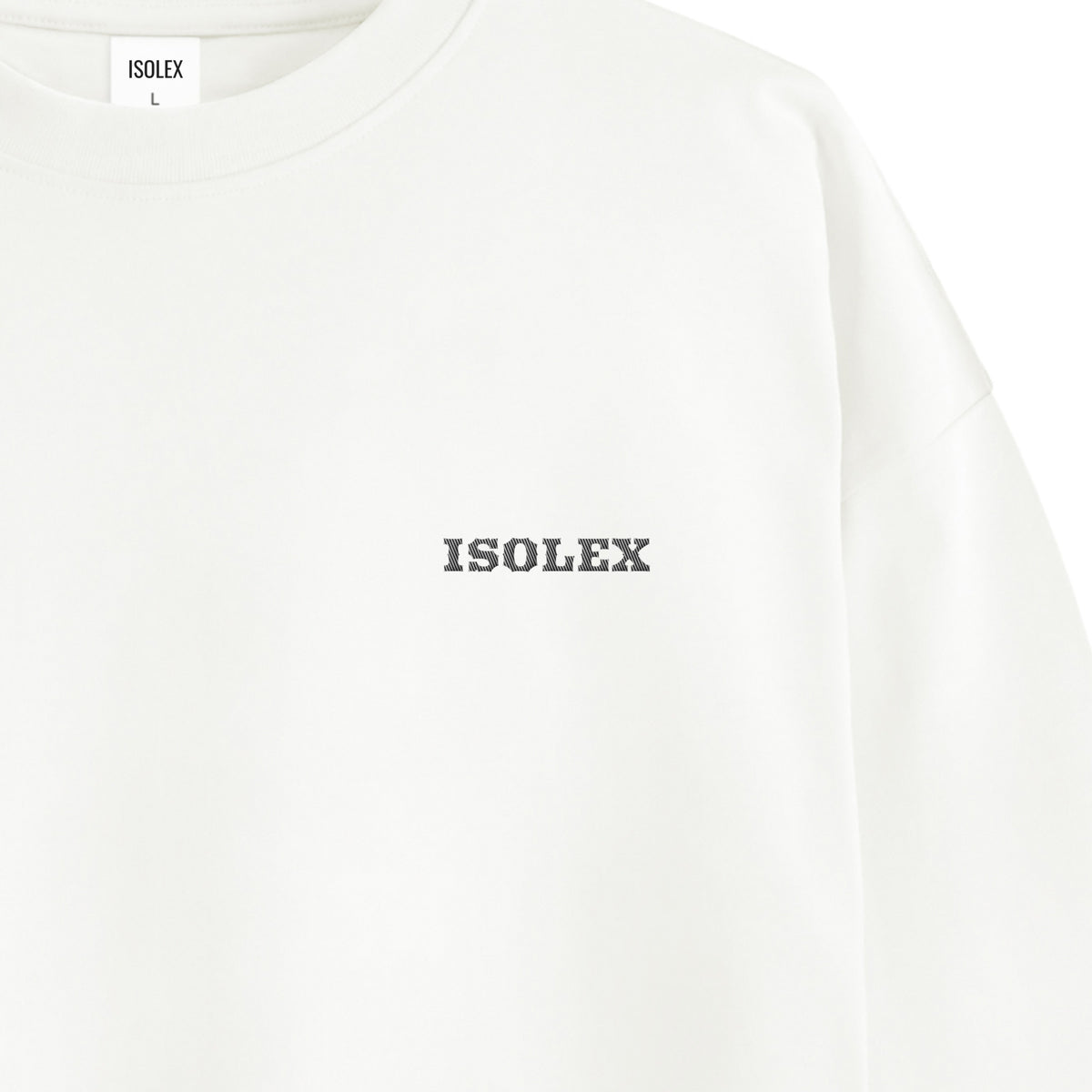 ISOLEX オーバーサイズ コットンロングスリーブTシャツ white image