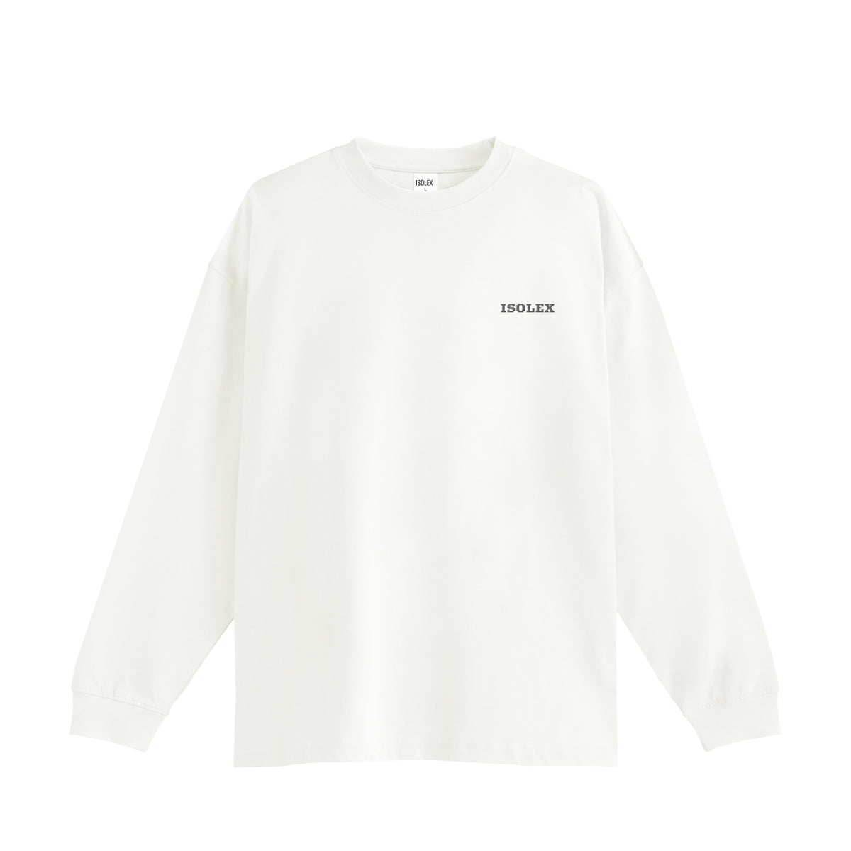 ISOLEX オーバーサイズ コットンロングスリーブTシャツ white image