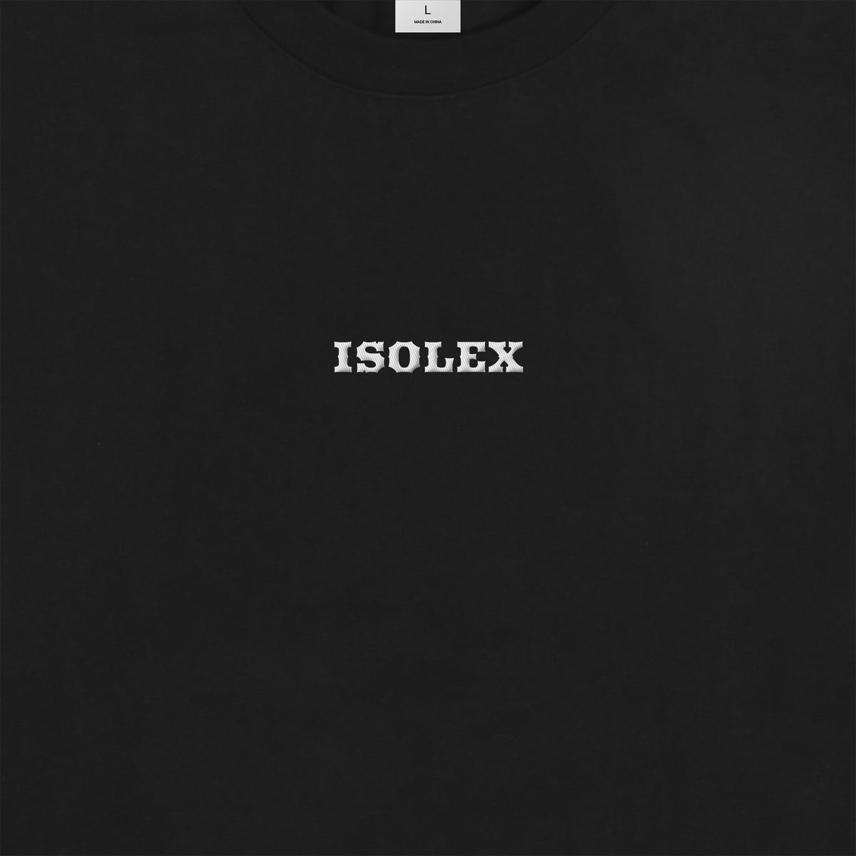 ISOLEX フェイクレイヤードロングスリーブTシャツ black-x-white image
