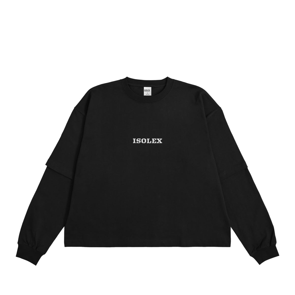 ISOLEX フェイクレイヤードロングスリーブTシャツ black-x-black image