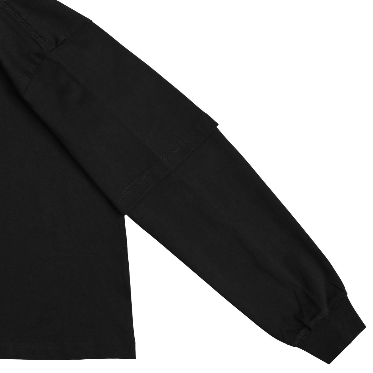ISOLEX フェイクレイヤードロングスリーブTシャツ black-x-black image