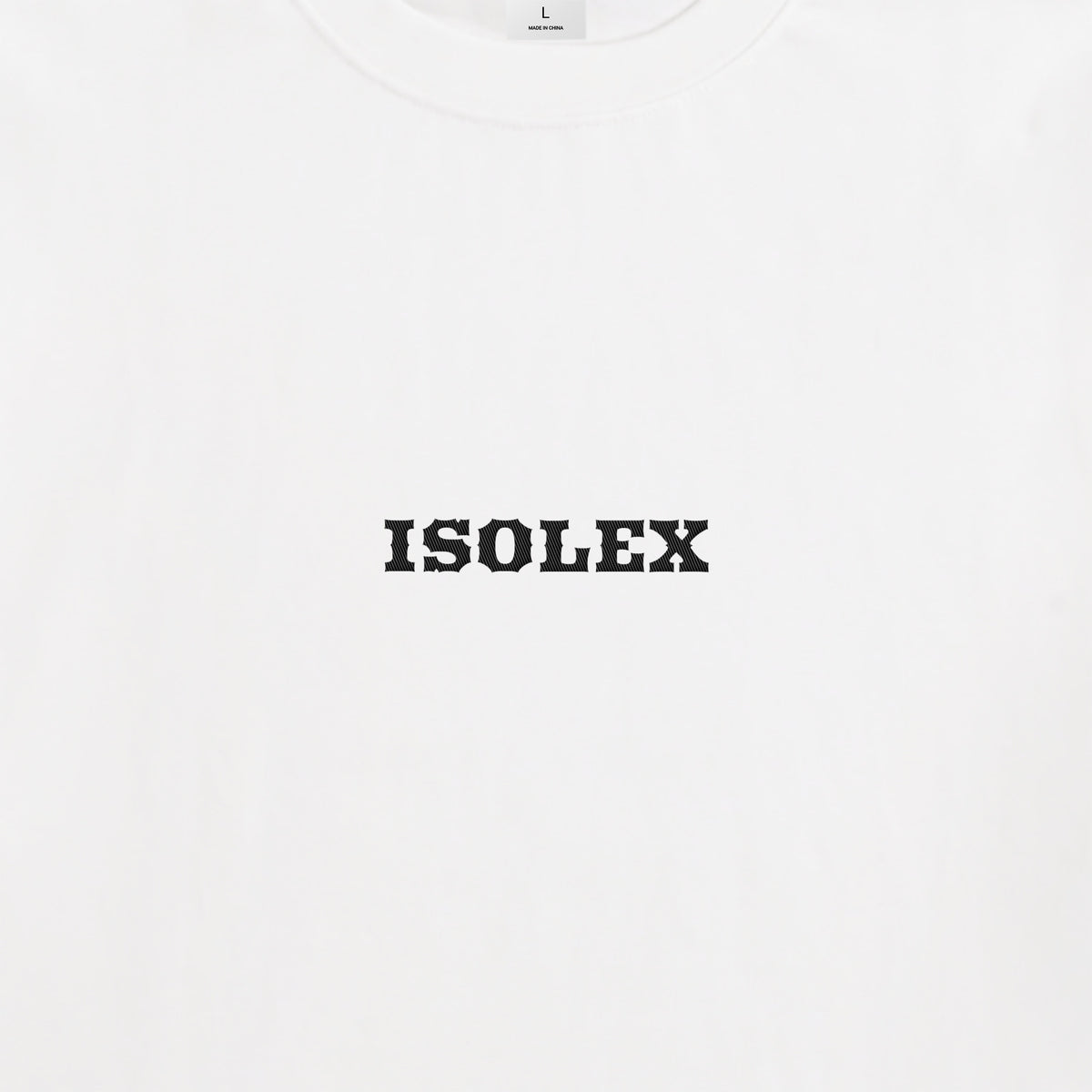 ISOLEX フェイクレイヤードロングスリーブTシャツ white-x-black image