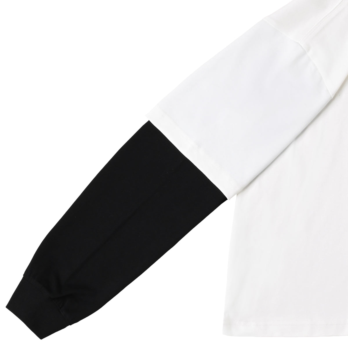 ISOLEX フェイクレイヤードロングスリーブTシャツ white-x-black image