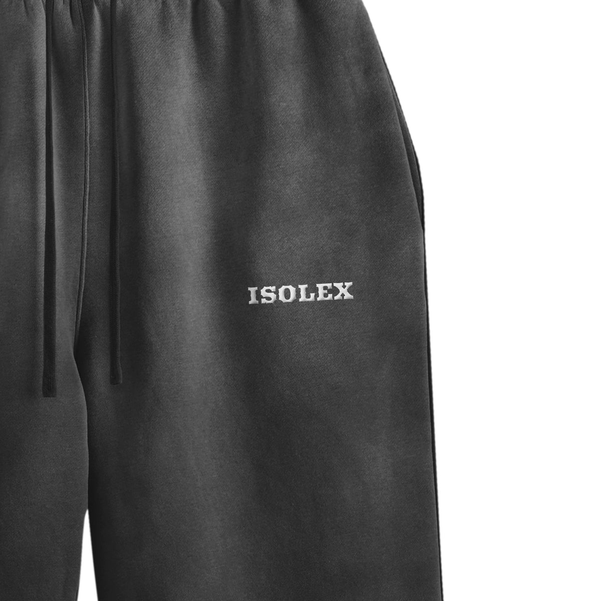 ISOLEX 裏起毛ウォッシュ加工スウェットパンツ black image