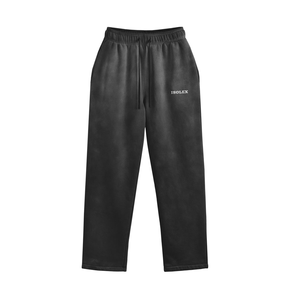 ISOLEX 裏起毛ウォッシュ加工スウェットパンツ black image