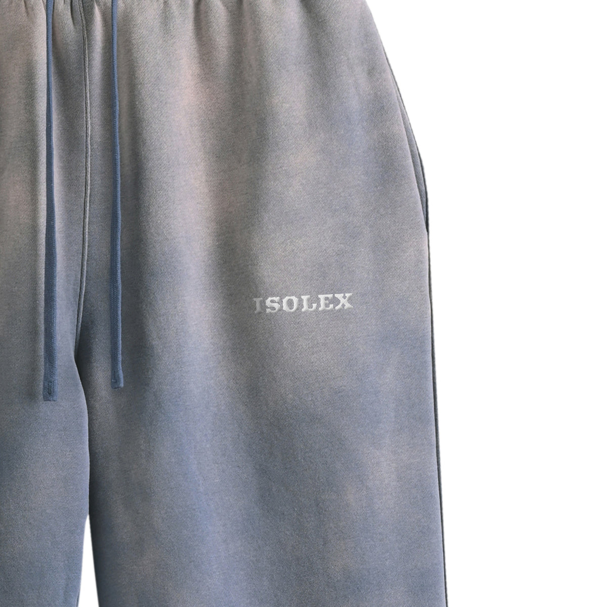 ISOLEX 裏起毛ウォッシュ加工スウェットパンツ blue image