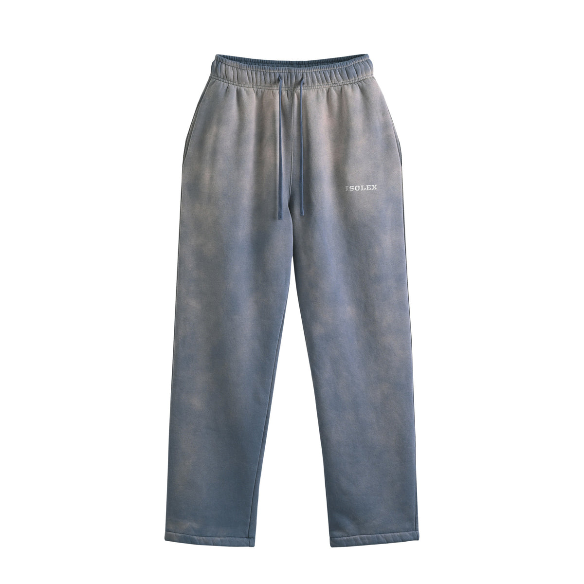 ISOLEX 裏起毛ウォッシュ加工スウェットパンツ blue image