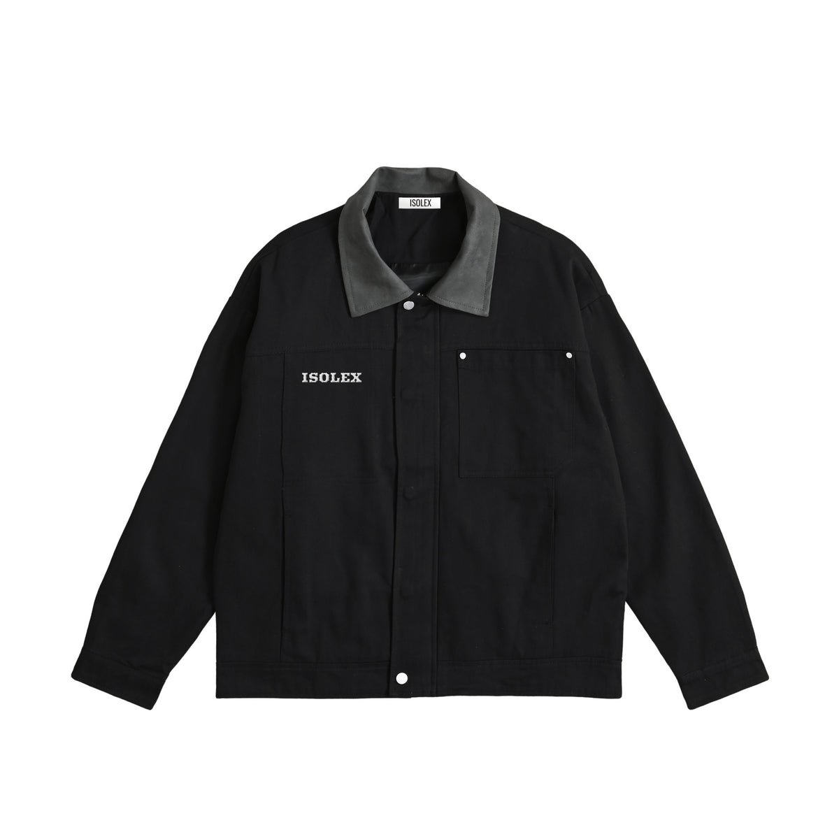 ISOLEX バイカラーワークジャケット black image