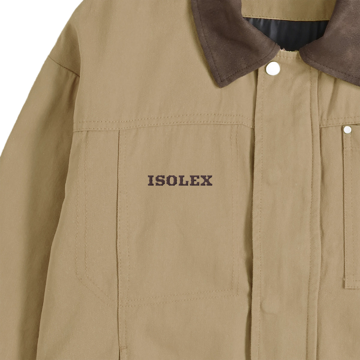 ISOLEX バイカラーワークジャケット beige image