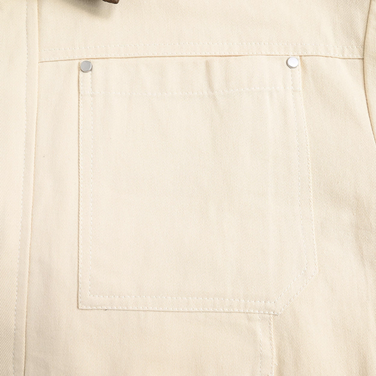 ISOLEX バイカラーワークジャケット ivory image