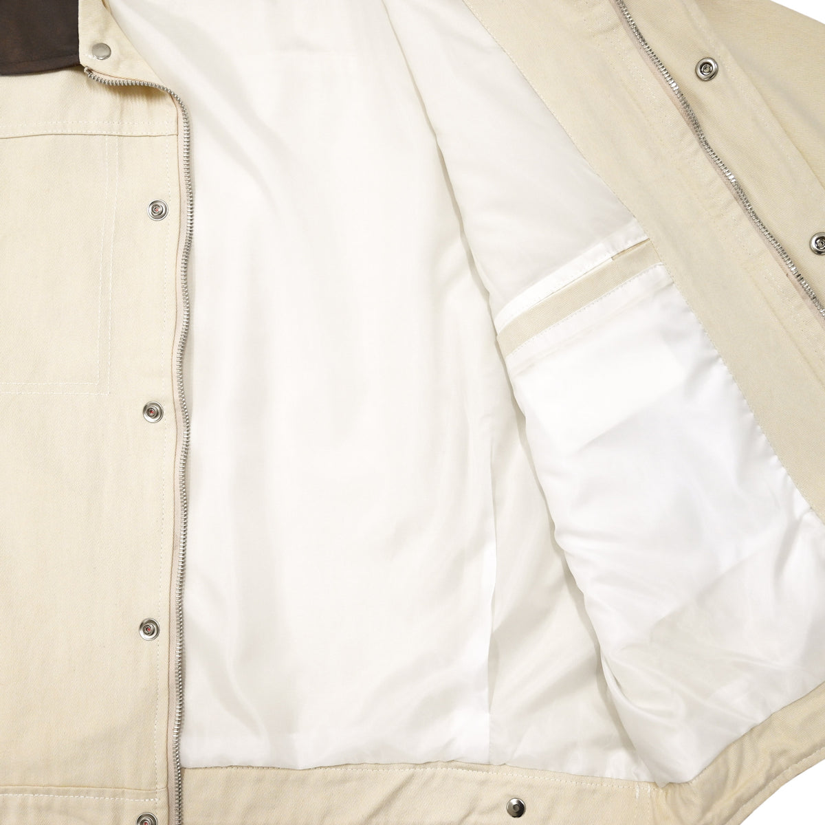 ISOLEX バイカラーワークジャケット ivory image