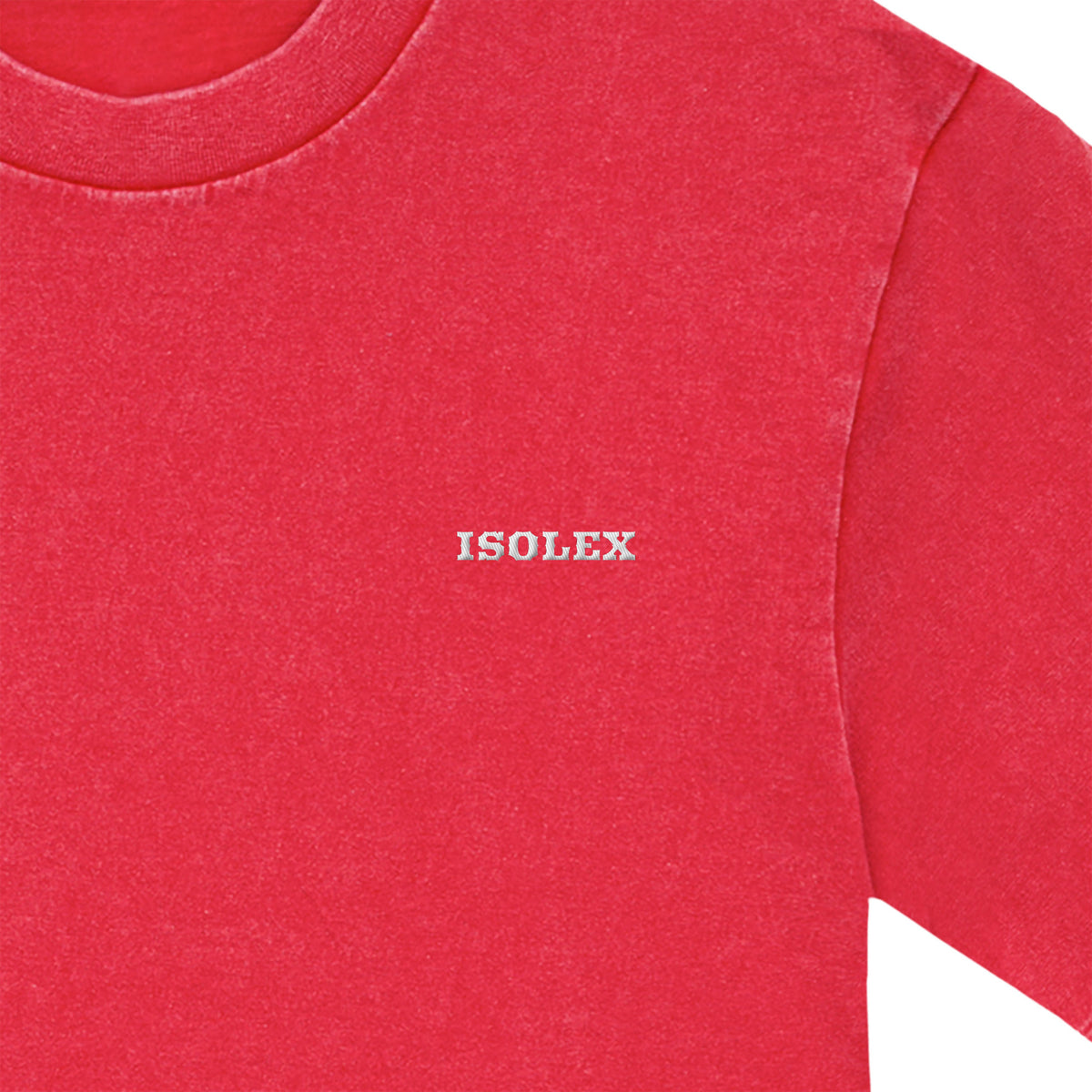 ISOLEX 6.2オンス オープンエンド フェードウォッシュ Tシャツ fade-red image