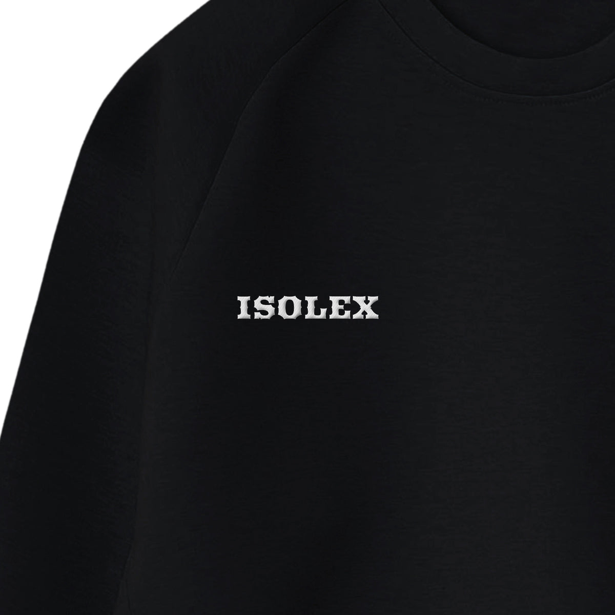 ISOLEX ドライストレッチクルーネックトレーナー black image